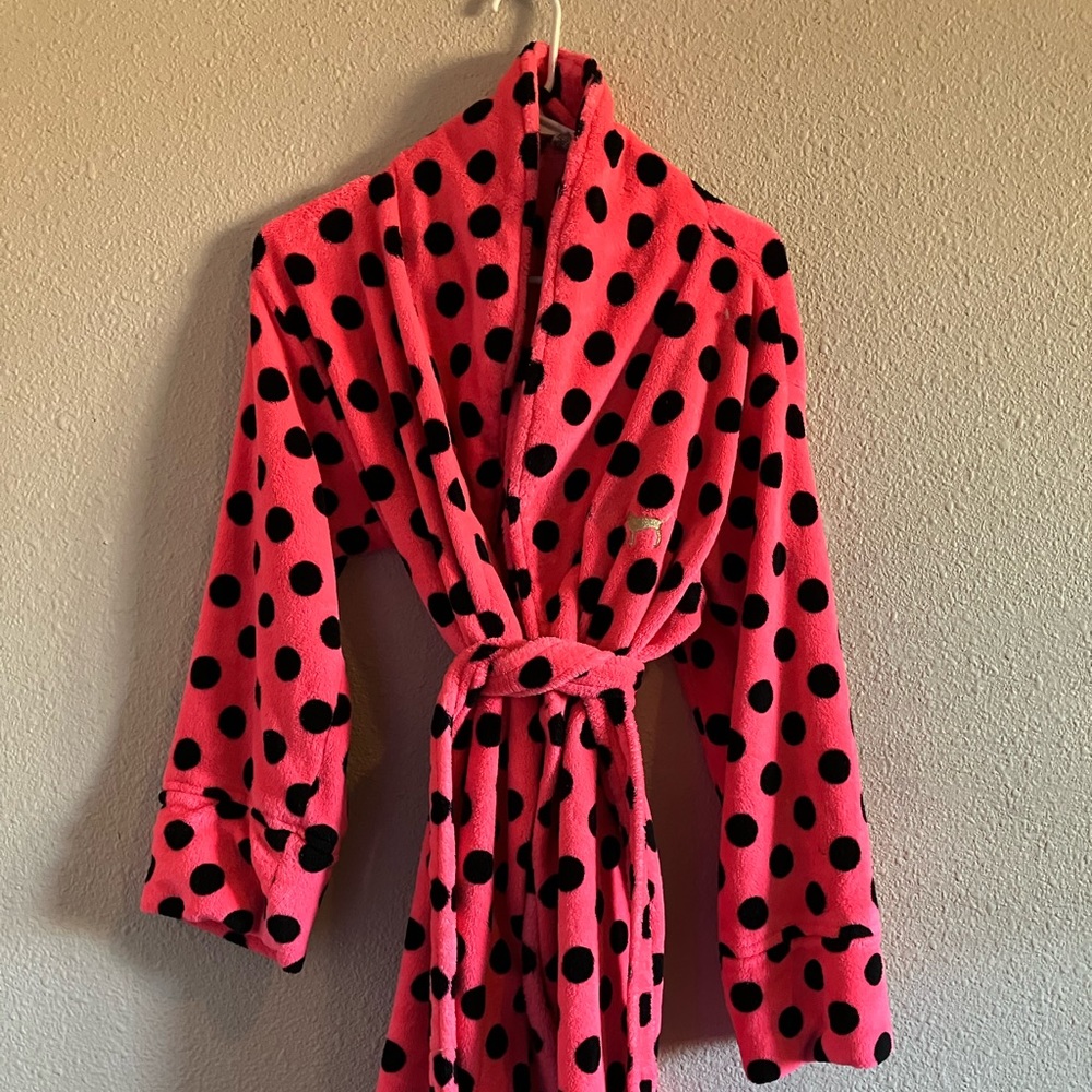 PINK polka dot robe